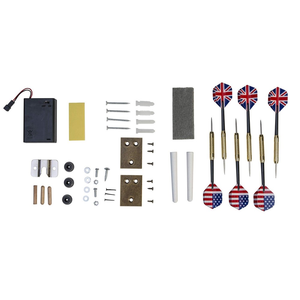 Paris Bristle Dartboard Cabinet Sets - Includes LED Lighting or Electronic Scori