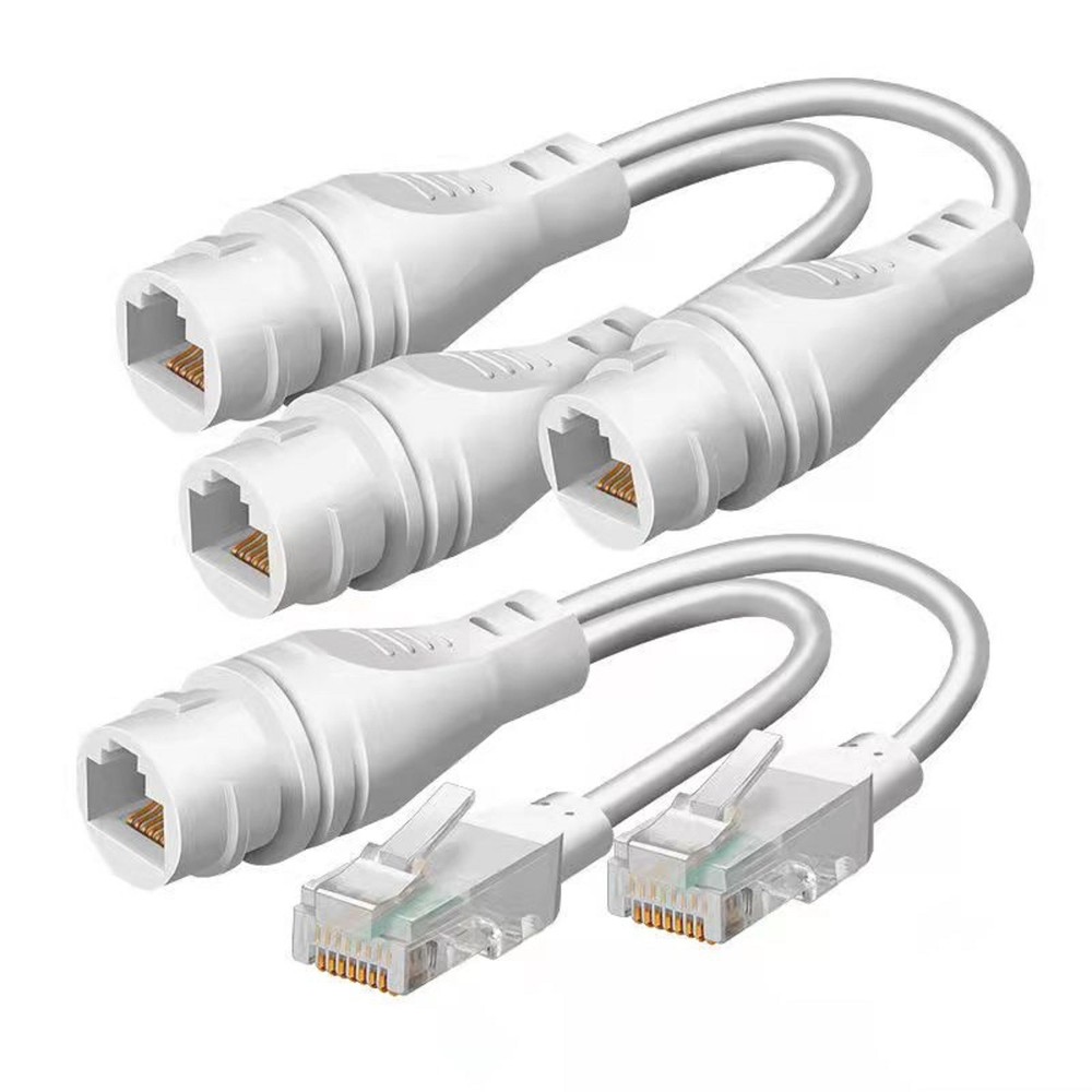 POE Splitter RJ45 2-in-1 Network Cabling Connector For Security Camera Install