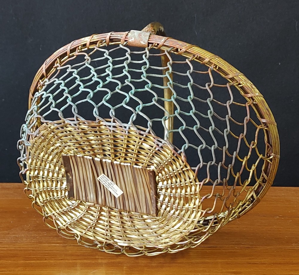 COPPER.  WIRE Basket ART  10" X 8" HEAVY