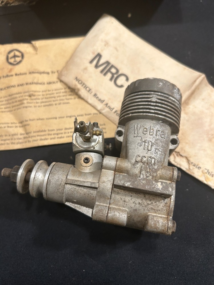 Webra RC airplane engine box in poor condition