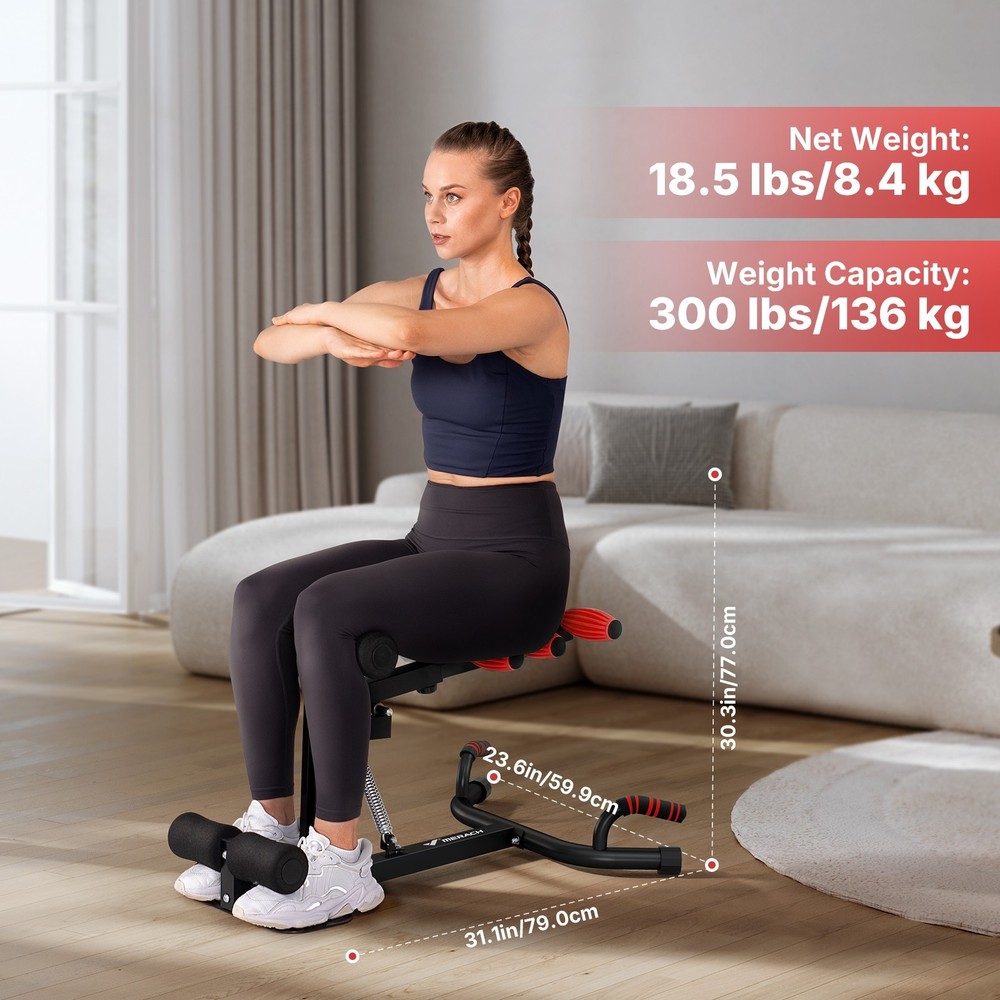 Deep Squat Adjustable Machine Glute Trainer Exercise Fitness Workout Machine New