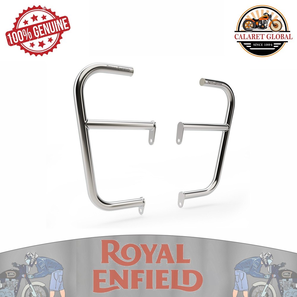 SILVER ENGINE GUARDS FOR ROYAL ENFIELD CONTINENTAL GT 650 INTERCEPTOR 650