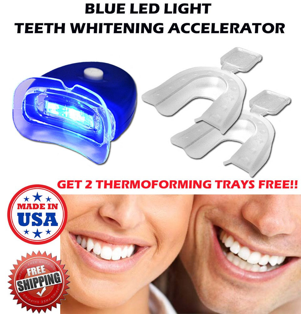 NEW LED Blue Hands-free Teeth Whitening Bleaching Accelerator Light w/ Batterier