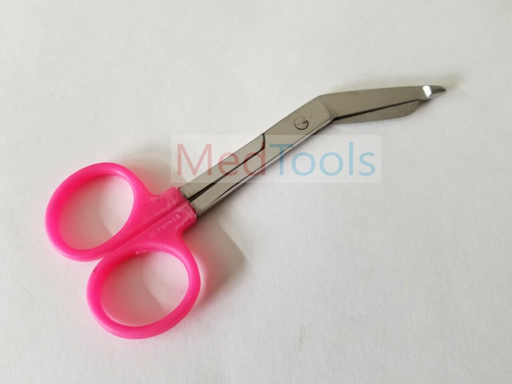 Lister Bandage Nurse Scissors 5.5" Pink PLASTIC HANDLE