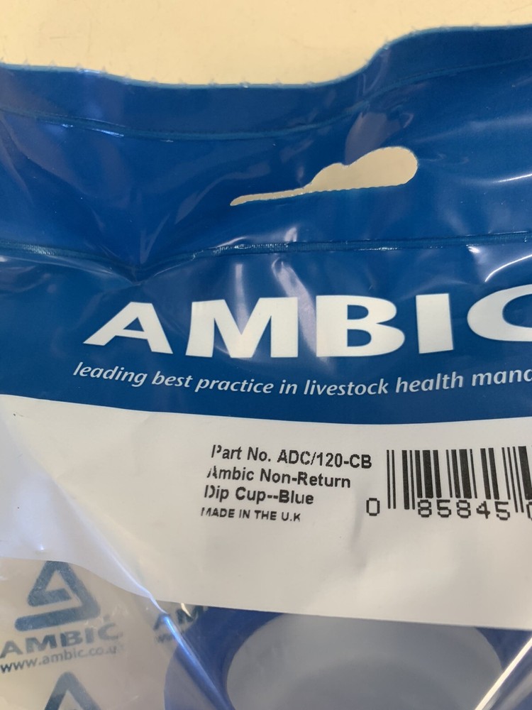 Ambic Non Return Teat Dip Cup - Blue