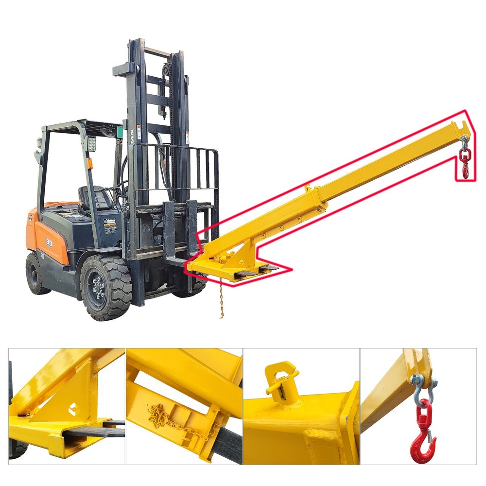 6600lbs Loading Forklift Mobile Crane, Forklift Extension Attachments Crane