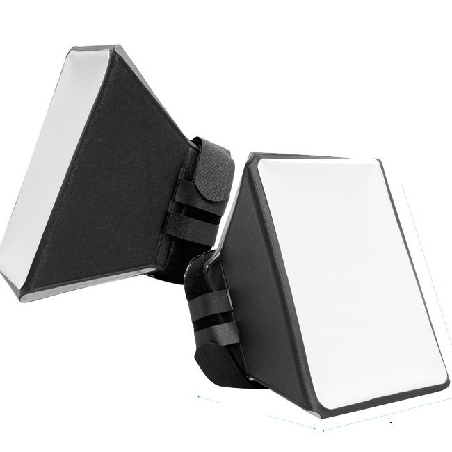 2pcs Mini Collapsible Diffuser Softbox for LED Lamp Camera Video Studio