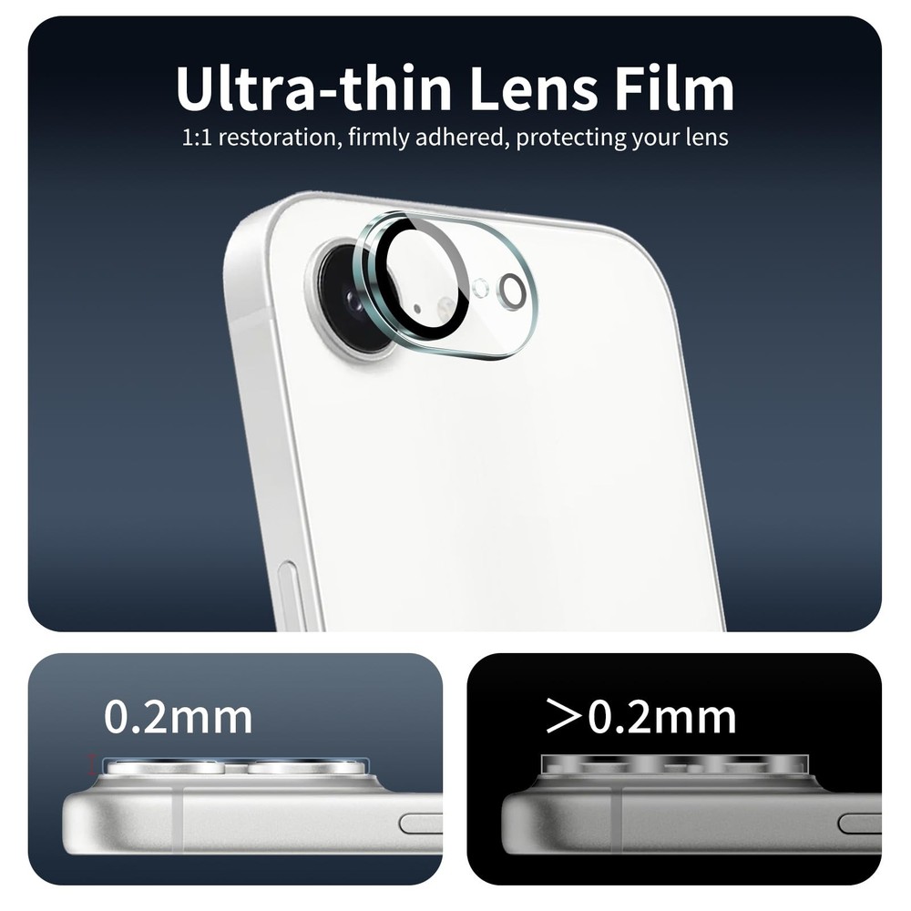 Fynorao 4-Pack Camera Lens Protector for iPhone 16e, 16e