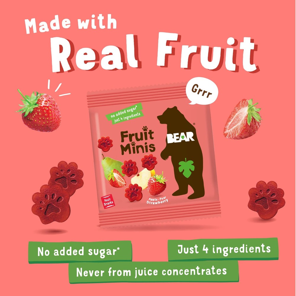 Real Fruit Snack Minis, Strawberry