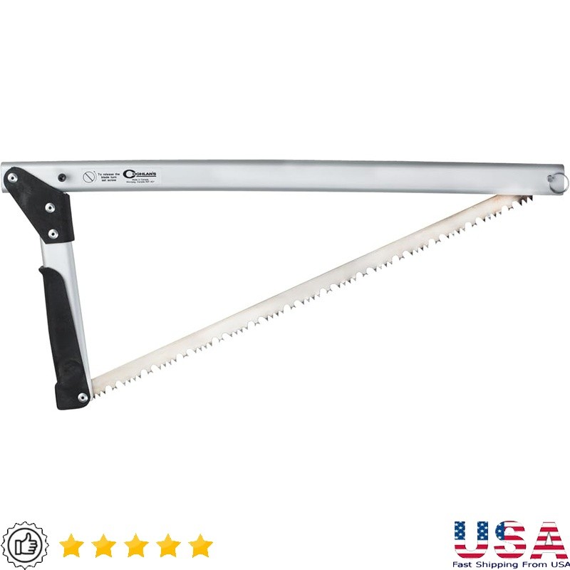 Folding Triangular Frame Saw Manual Cutting Tool Camping Hiking Wood Pruning New