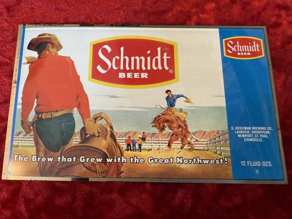Schmidt Beer Unrolled Beer Can Vintage
