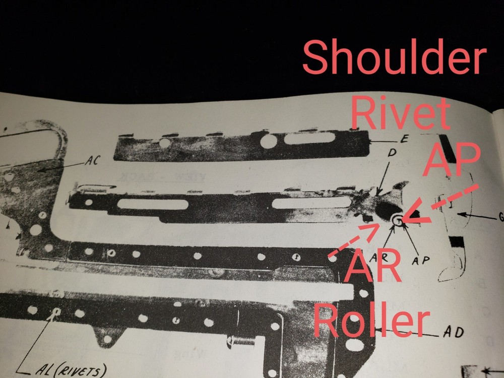 ORIGINAL MILLS AP-STD533 SHOULDER RIVET / AR-STD534 ROLLER FOR ESCALATOR ADVANCE