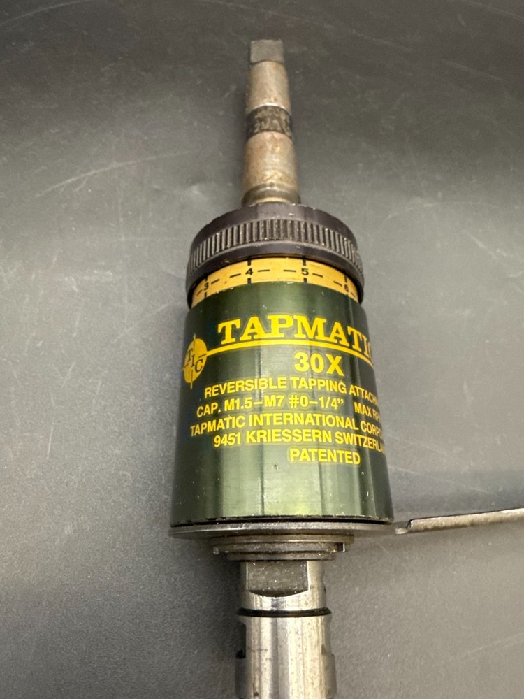 Tapmatic 30X M1.5-M7 0-1/4" Cap Reversible Tapping Head Attachment