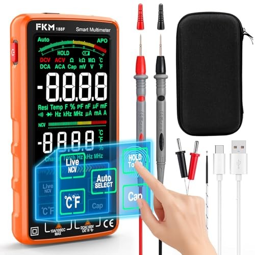 Pro Digital Multimeter, Digital Multimeter（5″ Backlit Color Touch Screen）
