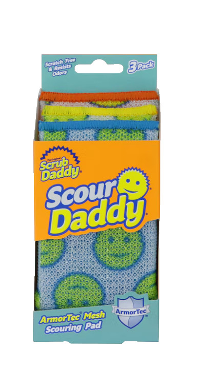 Scrub Daddy Scour Daddy Polymer foam Scouring pad 3 -Pack