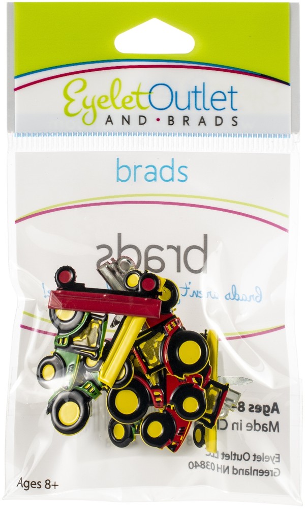 Eyelet Outlet Shape Brads 12/Pkg-Tractor