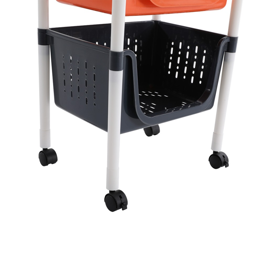 Kitchen Storage Basket with Wheels Floor-Standing Fruit Vegetable Storage Basket