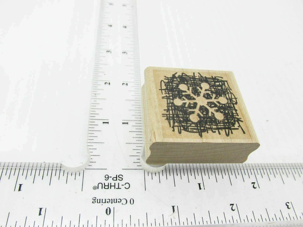 Frosted Glass Snowflake Rubber Stamp - Stamp Set D323