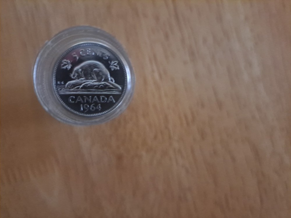 1964 Proof 5 Cent Canadian  Nickel Roll