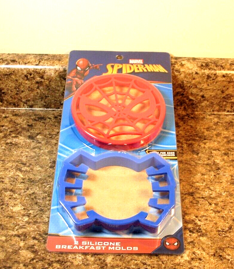 Marvel Spider Man Silicone Egg & Pancake Breakfast Mold Set NEW