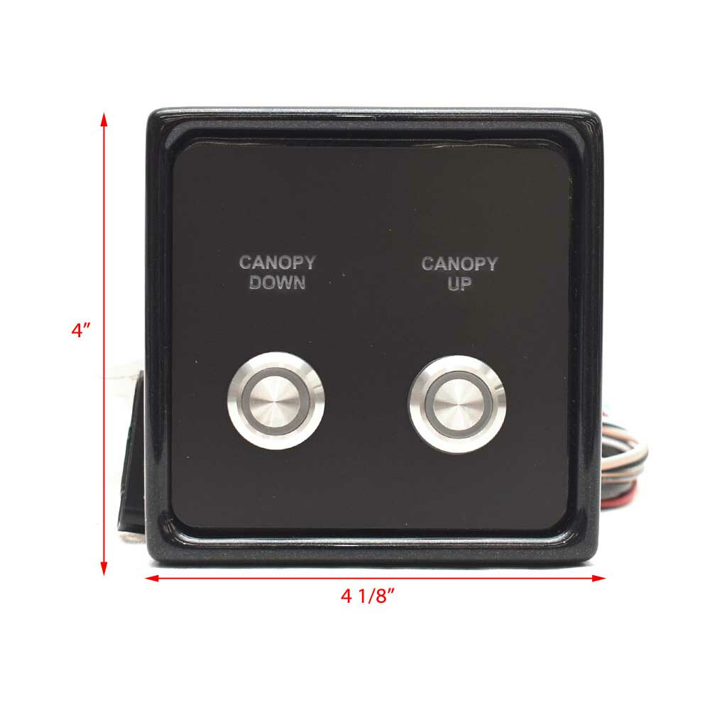 Tracker Boat Switch Panel 318731 | Canopy Up/Down Push Button Black