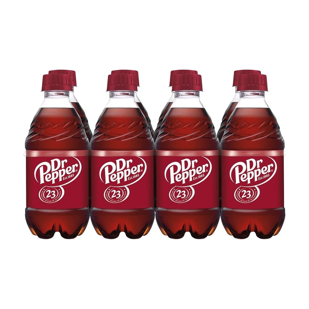 8 Pack Dr Pepper Soda Bottles 12 oz