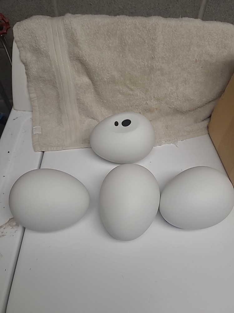 4 Ceramic Eggs Ready To Be Painted