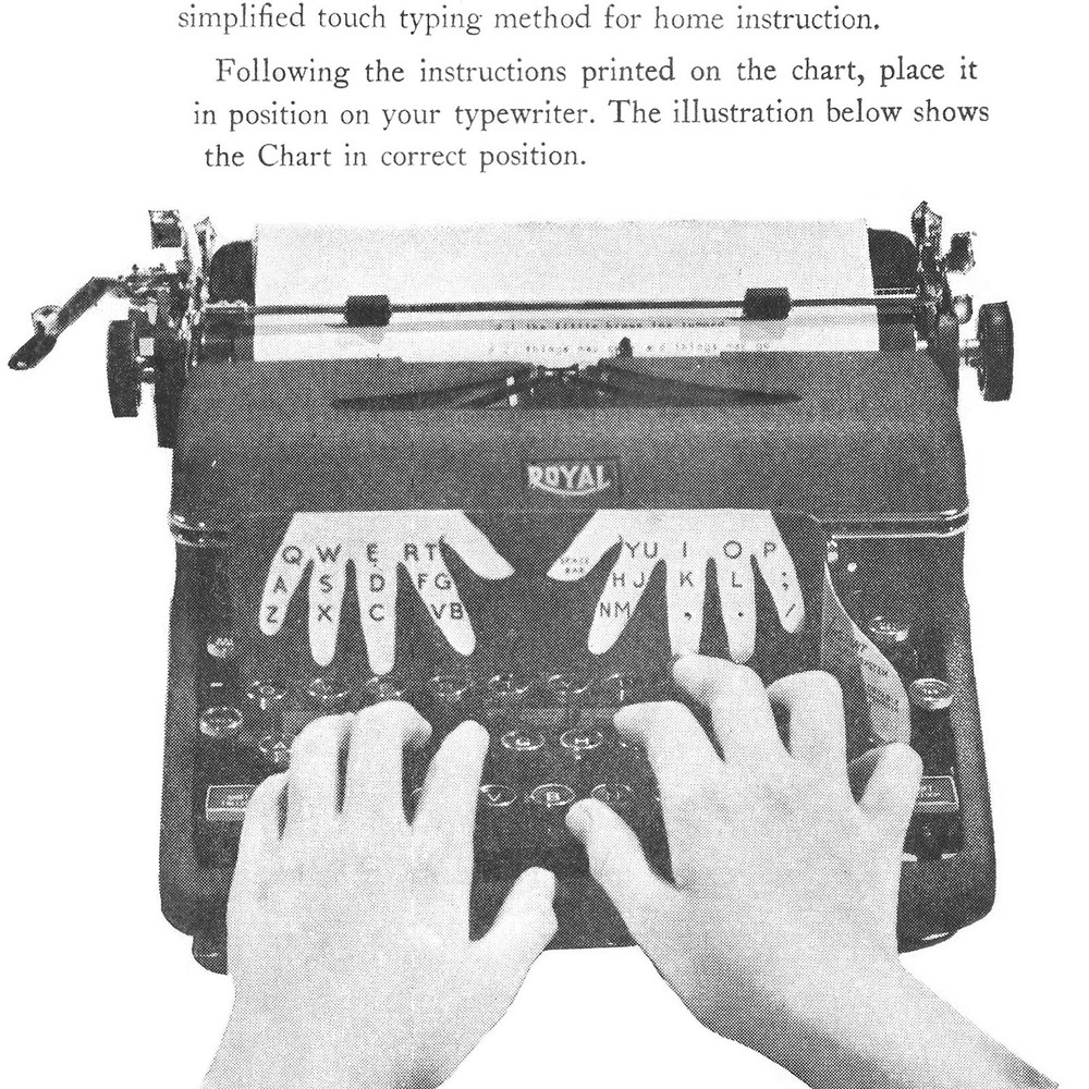 Royal Arrow 1940s Typewriter User Owner's Manuals & Chart Complete Documents