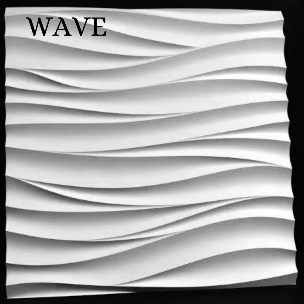 Mold For 3D Panel WAVE Molds Plaster Wall Art Decor ABS Plastic Form