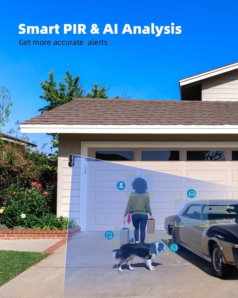 1-Pack 2K ZUMIMALL Wireless Outdoor Security Camera System for Home Security