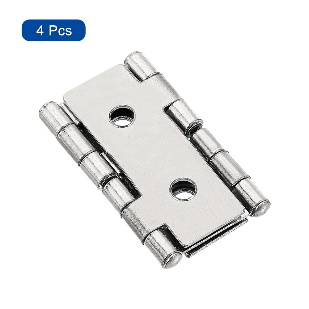 Double Acting Hinges Folding Screen, 4Pcs 1.85" Double Swing Hinges, Silver