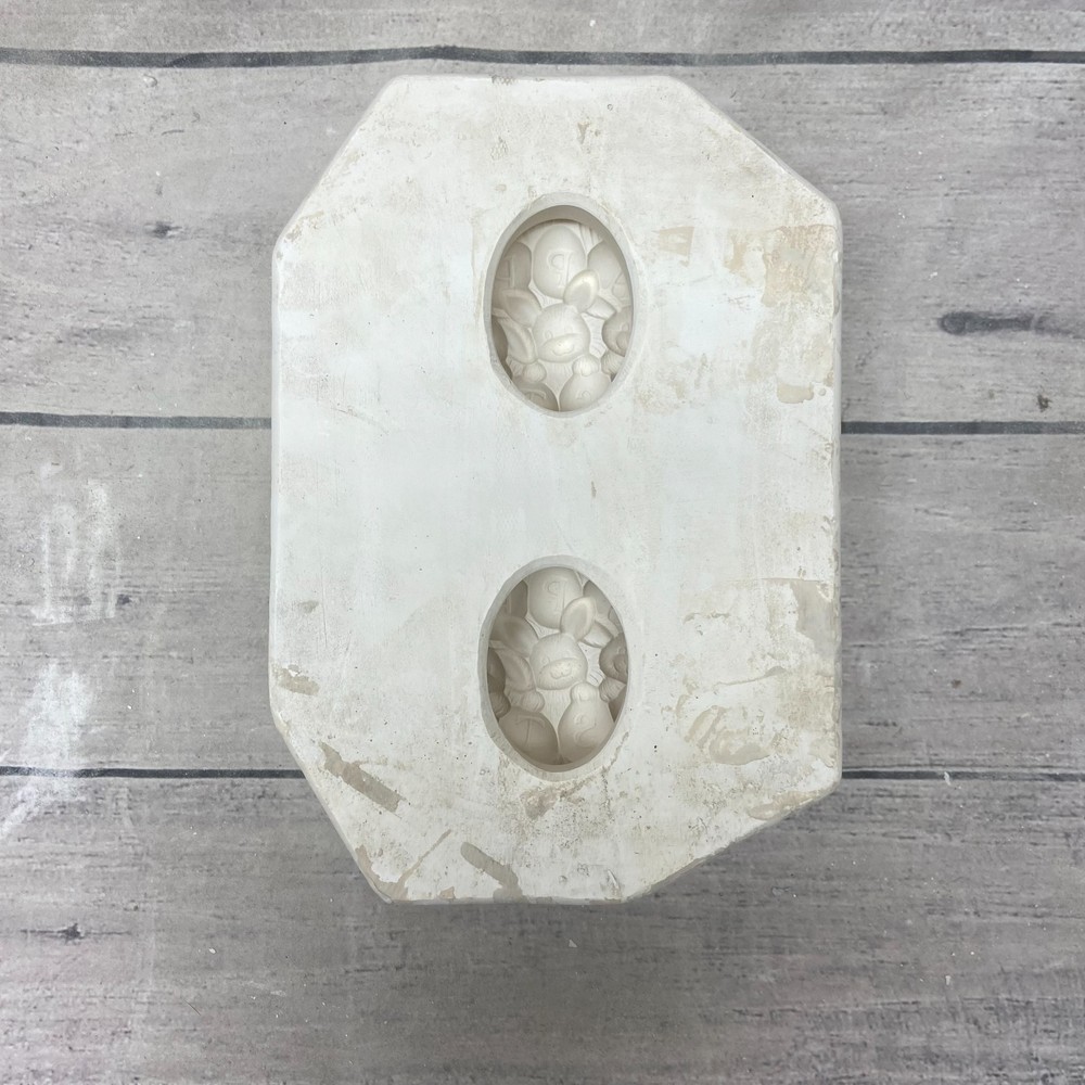 2001 Dona’s Molds Ceramic Casting Mold Happy Easter Bunny Inserts #D-2055