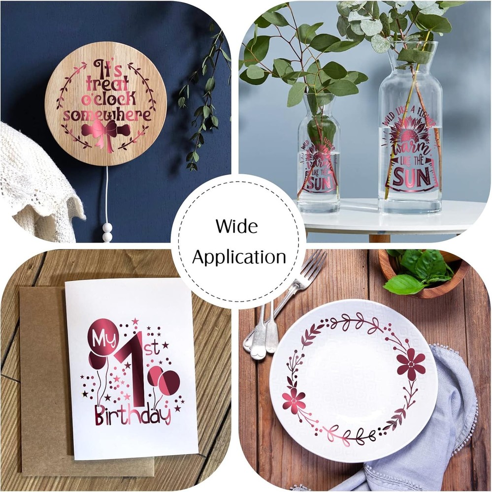 Glossy Chrome Vinyl Adhesive Sheet for Craft Projects