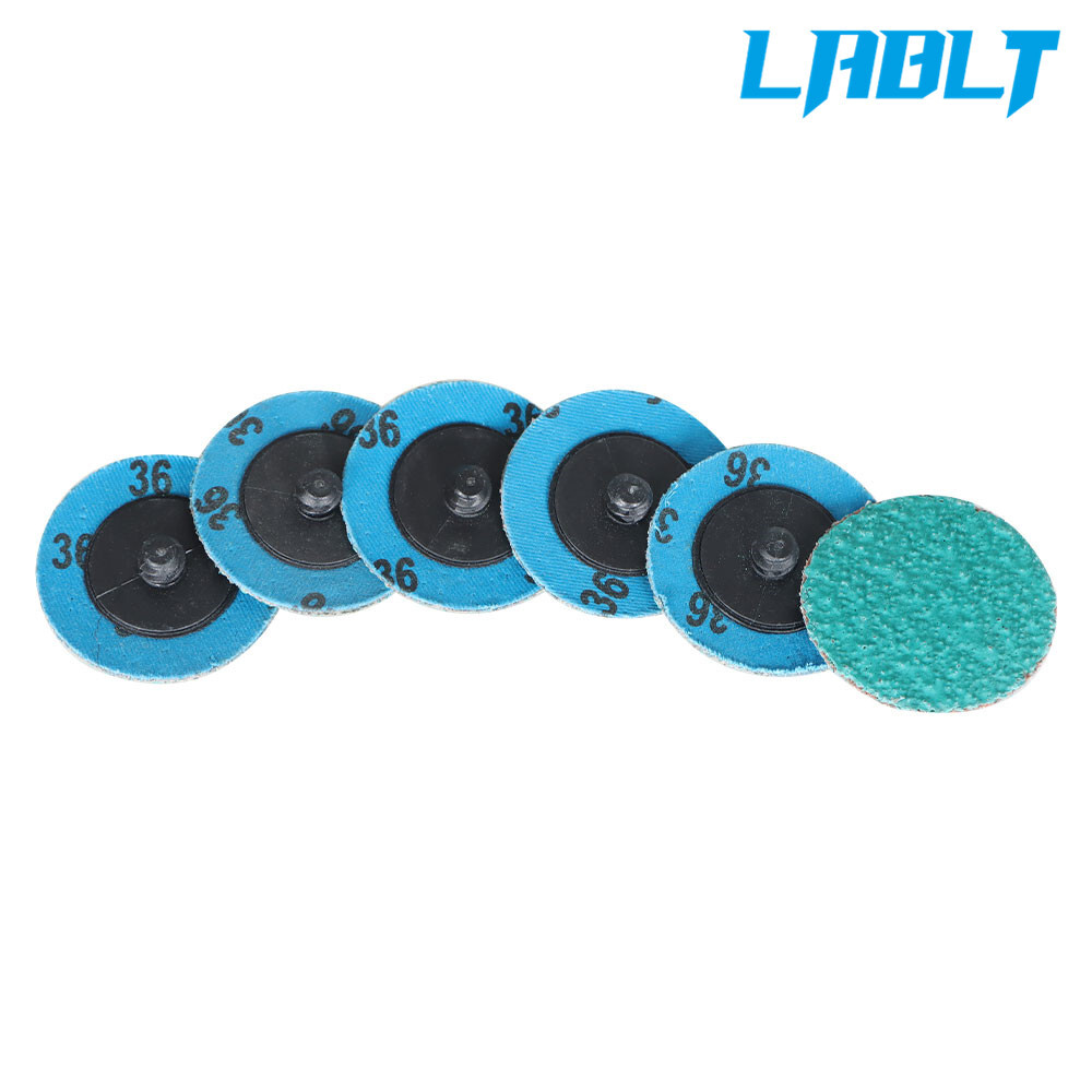LABLT 25 Pack 2" 36 Grit Zirconia + Grind Aid Quick Change Sanding Discs Type