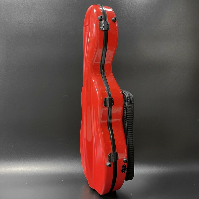 High quality Cello Shaped Full Size red Compound carb Violin Case Strong