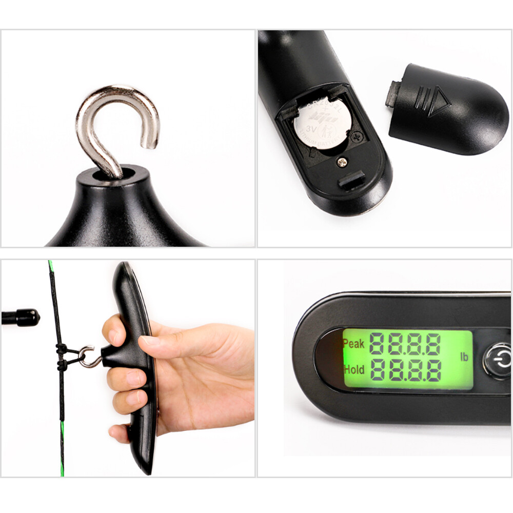 0-110lbs Archery Tool Bow Scale Draw Weight Compound Recurve Bow Peak