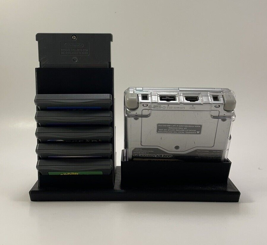 Game Boy Advance SP (Protective Case) & 9 Game Cartridge Stand ONLY (Customize)