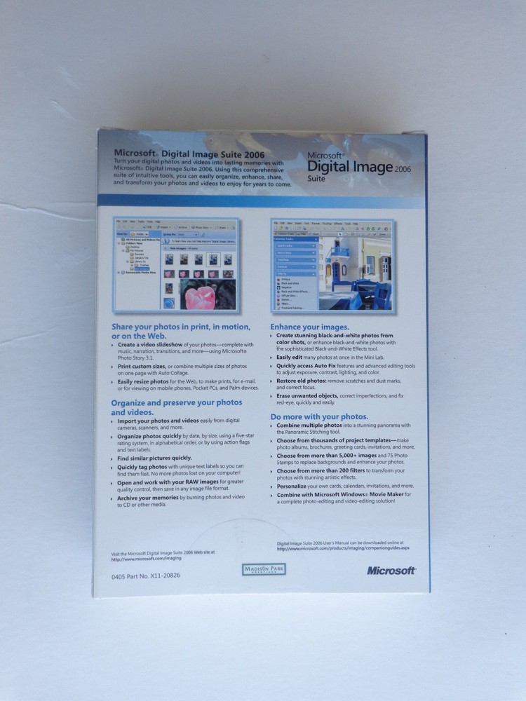 Microsoft Digital Image Suite 2006 (Small box, no manual)