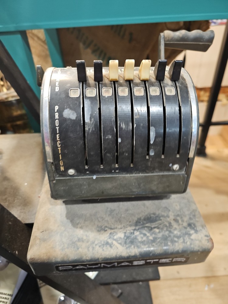 Paymaster Series 550 Check Writer Embosser Stamper Machine Vintage