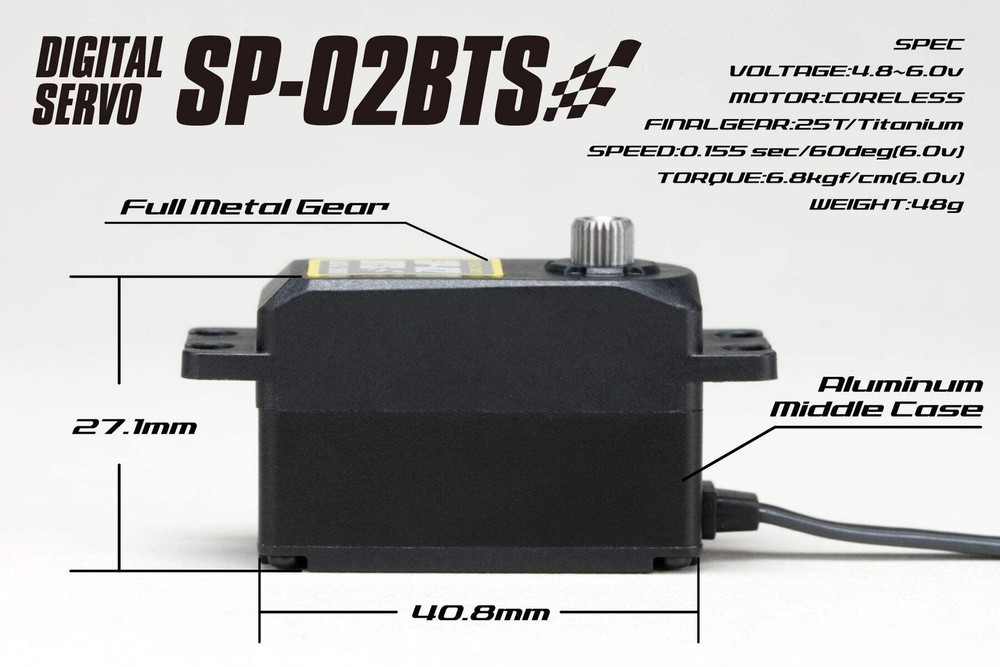 Yokomo SP-02BTS Low Profile Servo [SP-02BTS]