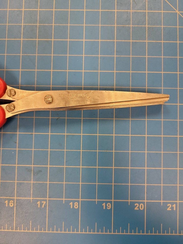 Stainless Steel Herb Scissors 5 Blade Multi Cut Kitchen Shears Red Handle