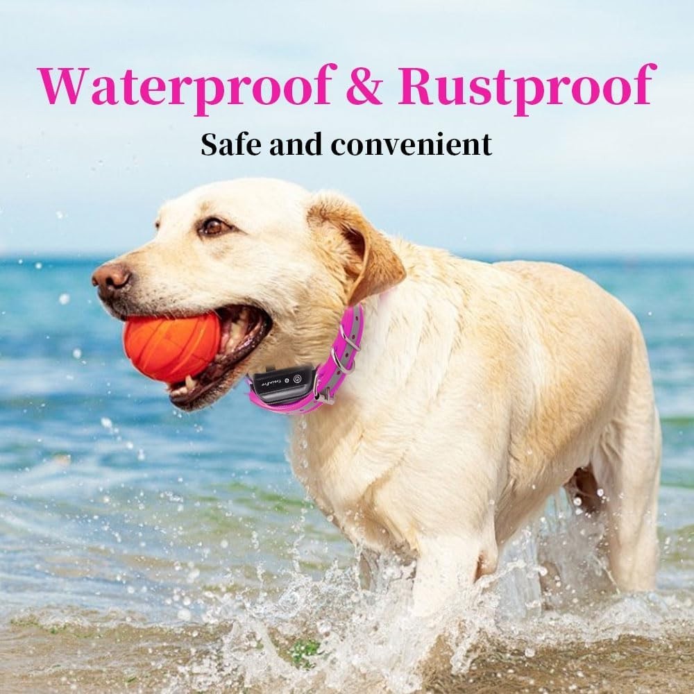 Universal 27.5" Adjustable Pink Reflective Dog Training Collar Replacement Strap