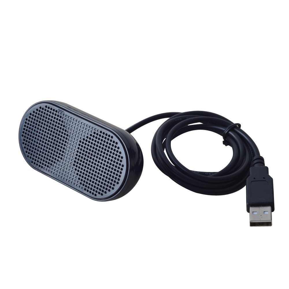 HONKYOB USB Mini Speaker Computer Powered Stereo H002, Black