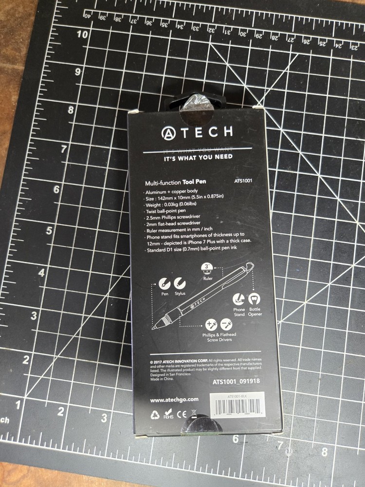 atech ats1001 multifunction tool pen stylus screwdriver phone stand
