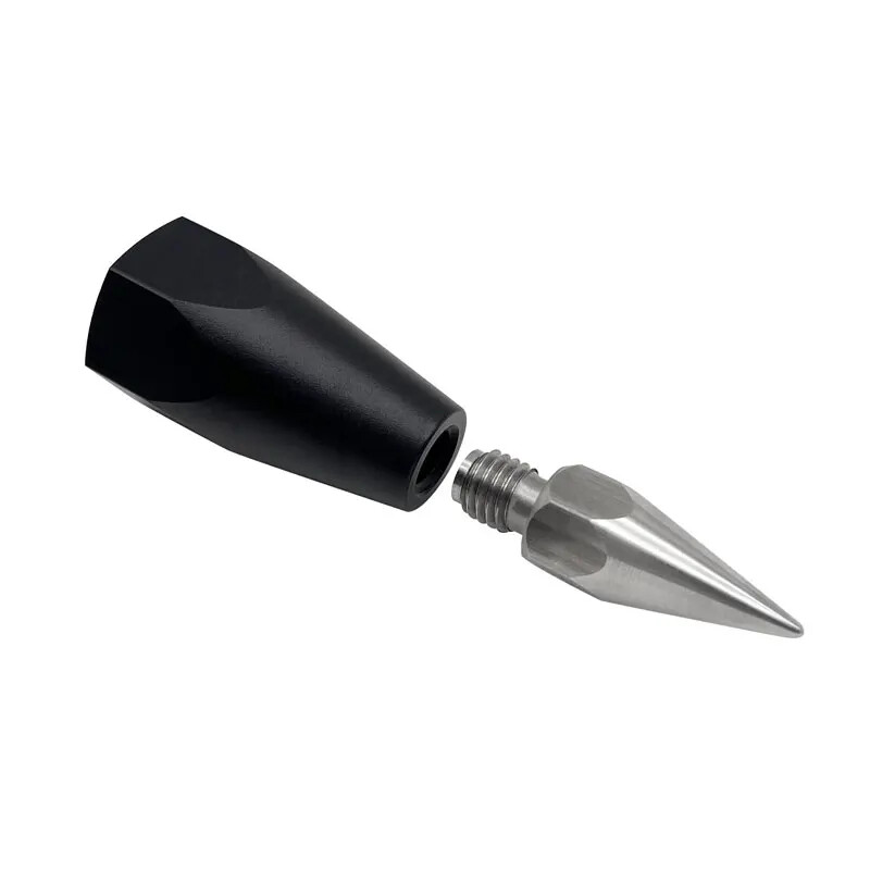 2PCS Prism Pole Point Sharp Tip with 5/8 Internal Thread for Surveying Rod