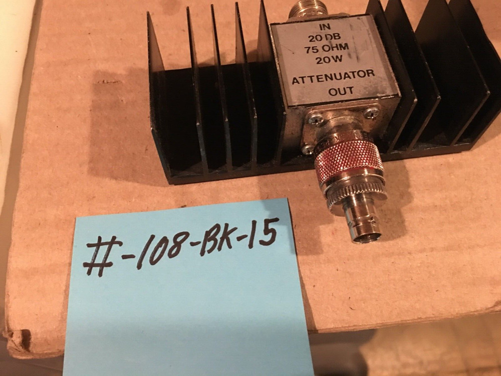 ATTENUATOR 20 DB-75 OHM-20W , used