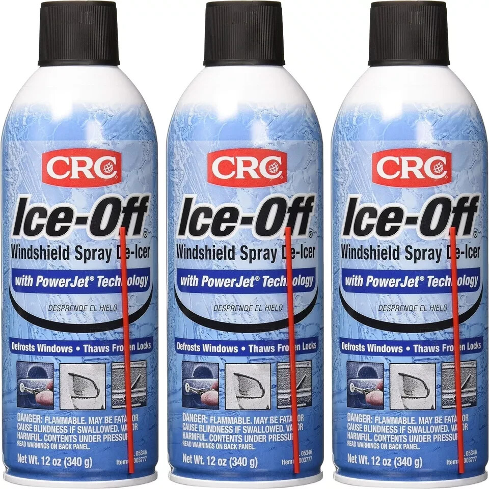 3 Pack!!!!  Windshield Spray De Icer  CRC 05346   Ice Off Spray  12Oz