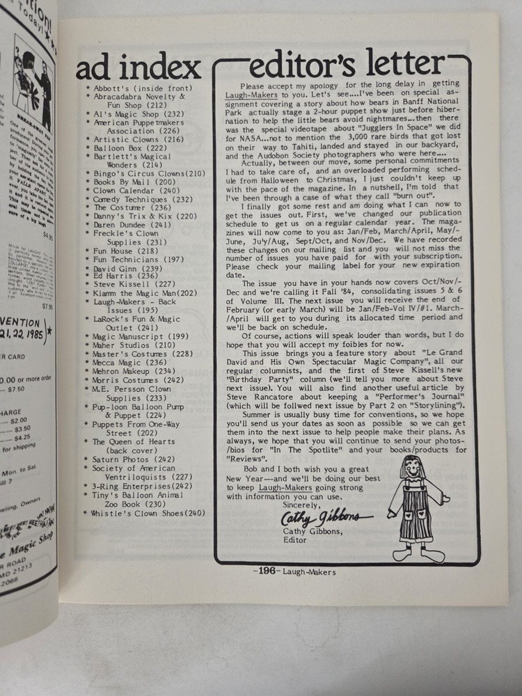 The Laugh Makers MagazineFall 1984 Issue