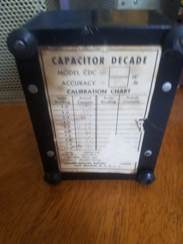 Cornell Dubilier Decade Capacitor CDC 5 Box 600 VDC 220 VAC Max