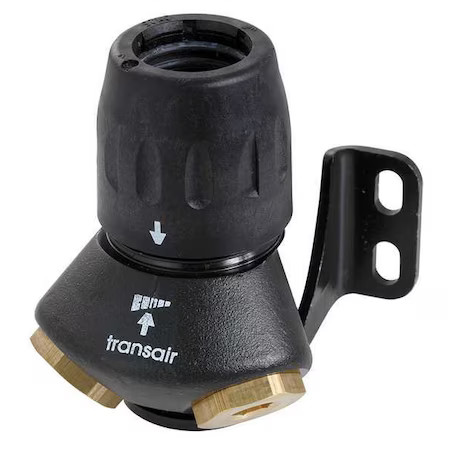 Transair 6689 17 22Gr Fitting, Brass, Black